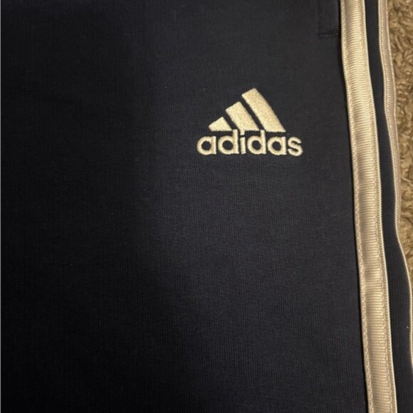 Adidas Blue Sweatpants with Signature Stripes - Picture 2 of 4